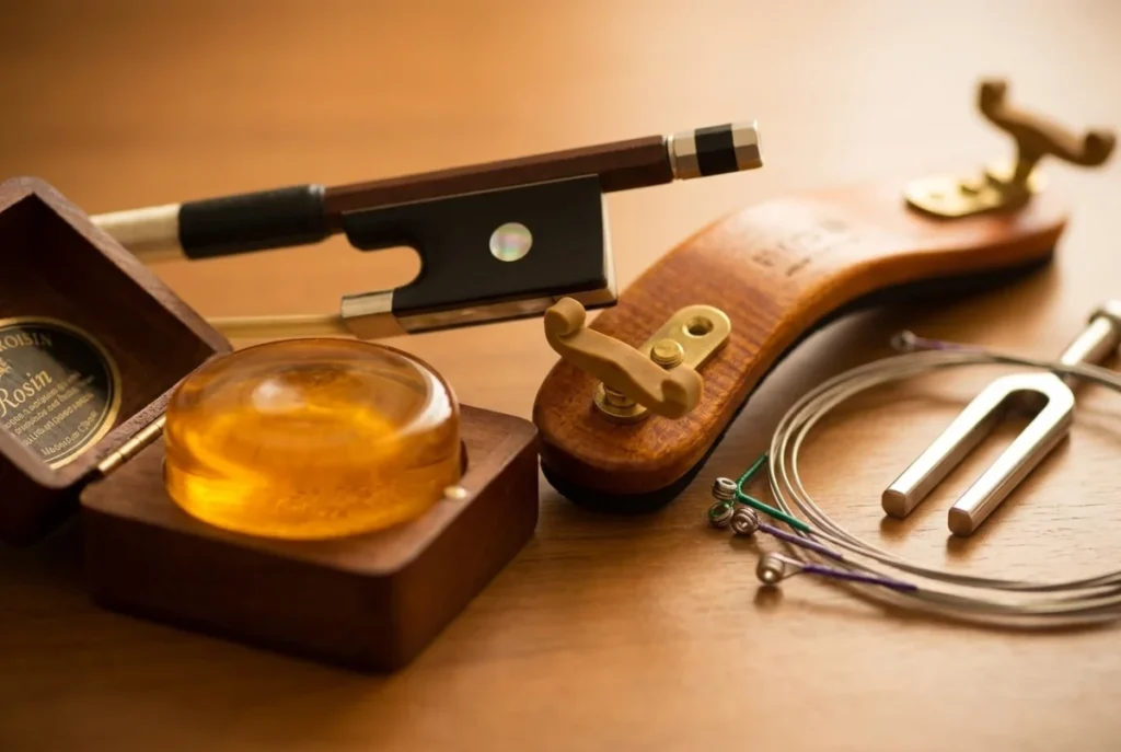 Wie viel kostet eine gute Geige? Echte qualität vs. billige online-sets 2 violin accesories brown color